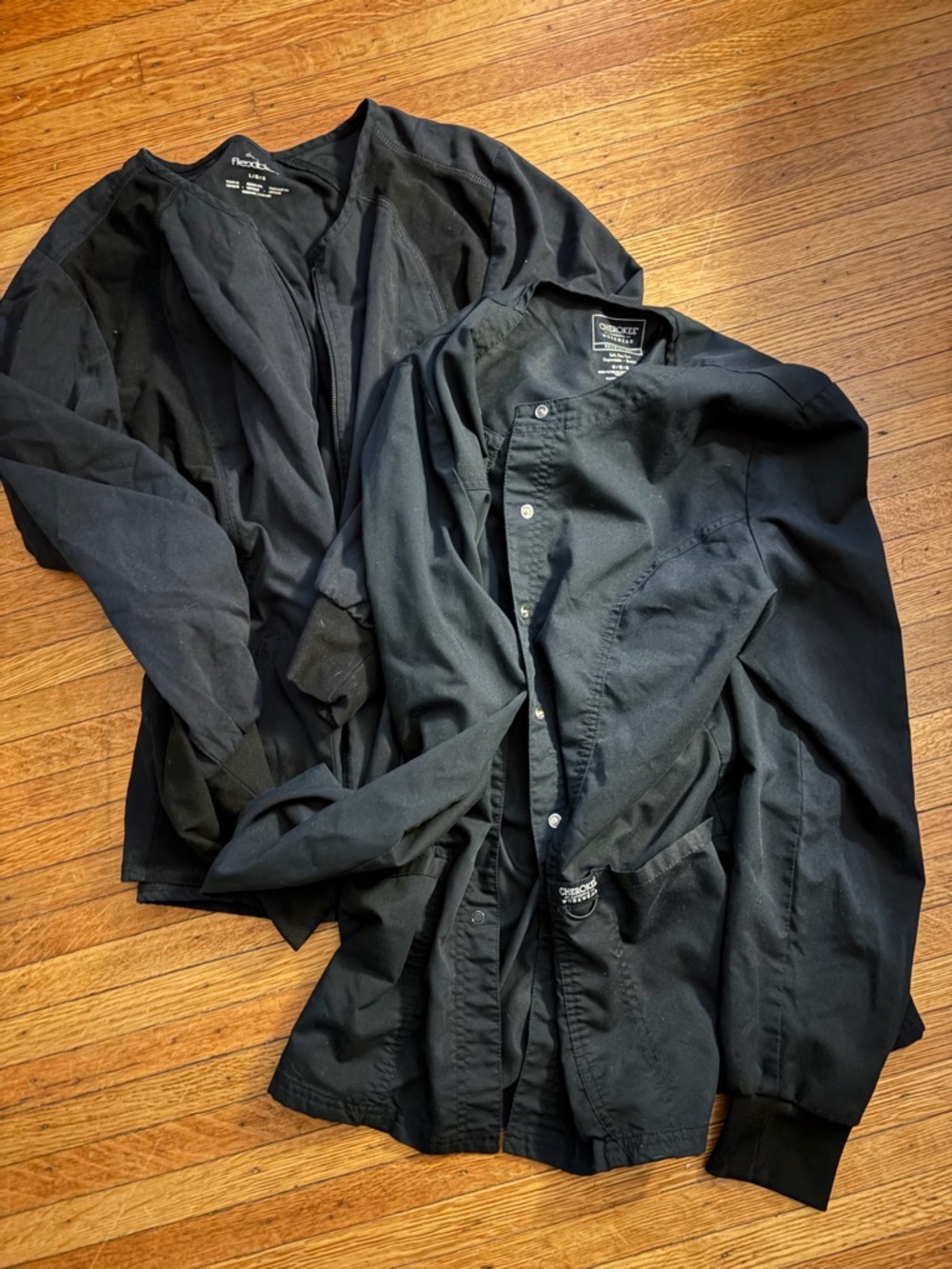 Cherokee Black Lightweight Women's Scrub Jacket Duo